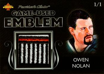 2020 President's Choice Solitaire - Game-Used Emblem Silver #NNO Owen Nolan Front
