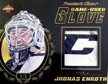 2020 President's Choice Solitaire - Game-Used Glove Gold #NNO Jhonas Enroth Front