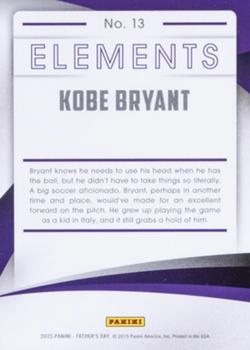 2015 Panini Father's Day - Elements Pyramid #13 Kobe Bryant Back
