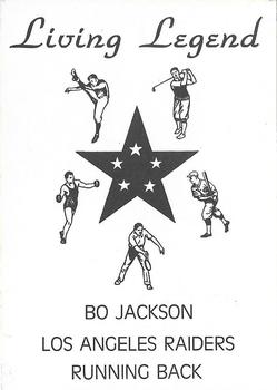 1990 Living Legends Gray Red Stars (unlicensed)  #NNO Bo Jackson Back