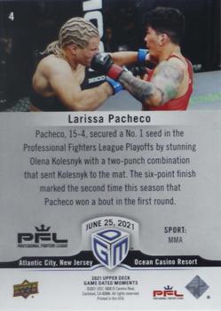 2021 Upper Deck Game Dated Moments #4 Larissa Pacheco Back