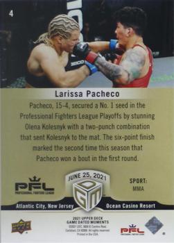 2021 Upper Deck Game Dated Moments - Gold #4 Larissa Pacheco Back