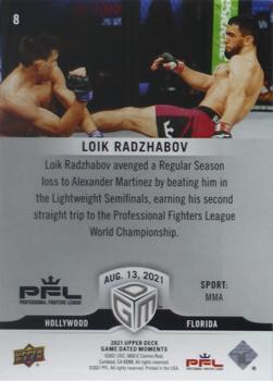 2021 Upper Deck Game Dated Moments - Silver #8 Loik Radzhabov Back