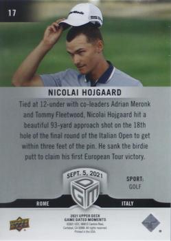 2021 Upper Deck Game Dated Moments - Silver #17 Nicolai Hojgaard Back