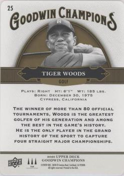 2020 Upper Deck Goodwin Champions - 3-D Lenticular #25 Tiger Woods Back