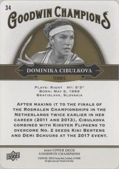 2020 Upper Deck Goodwin Champions - 3-D Lenticular #34 Dominika Cibulkova Back
