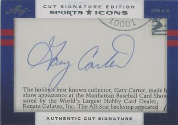 2012 Leaf Sports Icons Cut Signature Edition #NNO Gary Carter Front