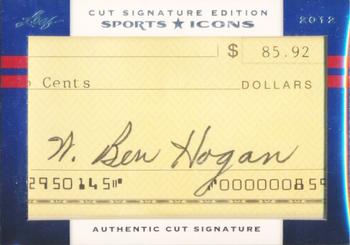 2012 Leaf Sports Icons Cut Signature Edition #NNO Ben Hogan Front