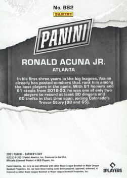 2021 Panini Father's Day #BB2 Ronald Acuna Jr. Back