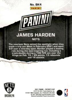 2021 Panini Father's Day #BK4 James Harden Back