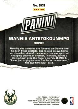 2021 Panini Father's Day #BK9 Giannis Antetokounmpo Back