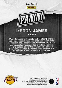 2021 Panini Father's Day #BKI1 LeBron James Back
