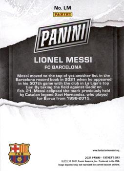 2021 Panini Father's Day #LM Lionel Messi Back