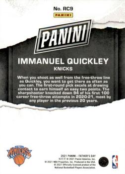 2021 Panini Father's Day #RC9 Immanuel Quickley Back