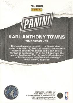 2021 Panini Father's Day - Silver #BKI3 Karl-Anthony Towns Back