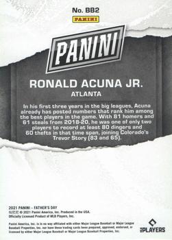 2021 Panini Father's Day - Cracked Ice #BB2 Ronald Acuna Jr. Back