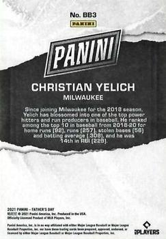 2021 Panini Father's Day - Cracked Ice #BB3 Christian Yelich Back