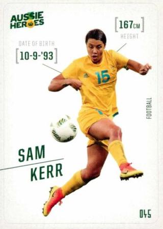 2021 Woolworths Aussie Heroes Stickers #45 Sam Kerr Front