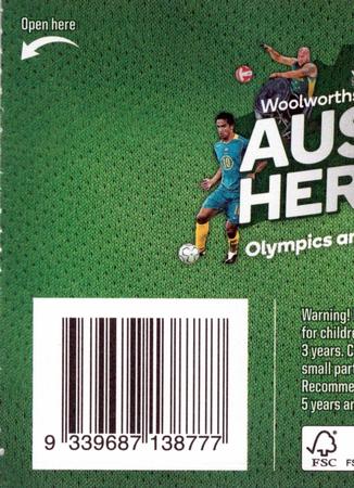 2021 Woolworths Aussie Heroes Stickers #72 Tommy Flynn Back