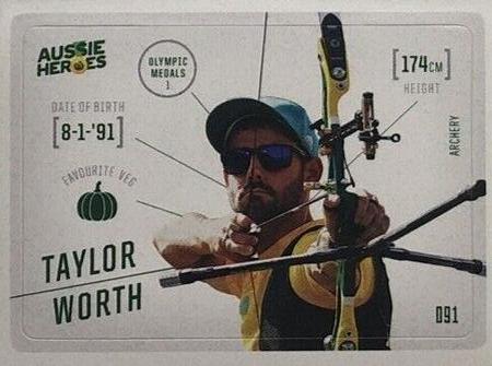 2021 Woolworths Aussie Heroes Stickers #91 Taylor Worth Front