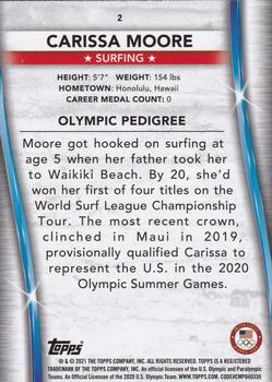 2021 Topps U.S. Olympic & Paralympic Team & Hopefuls - Bronze #2 Carissa Moore Back