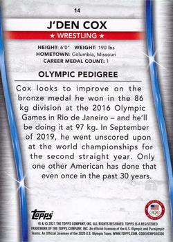 2021 Topps U.S. Olympic & Paralympic Team & Hopefuls - Bronze #14 J'den Cox Back