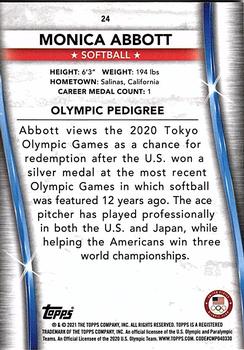 2021 Topps U.S. Olympic & Paralympic Team & Hopefuls - Bronze #24 Monica Abbott Back