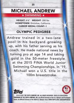 2021 Topps U.S. Olympic & Paralympic Team & Hopefuls - Bronze #25 Michael Andrew Back