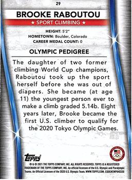 2021 Topps U.S. Olympic & Paralympic Team & Hopefuls - Bronze #29 Brooke Raboutou Back