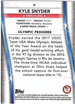 2021 Topps U.S. Olympic & Paralympic Team & Hopefuls - Bronze #30 Kyle Snyder Back