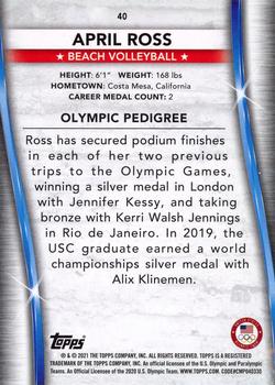 2021 Topps U.S. Olympic & Paralympic Team & Hopefuls - Bronze #40 April Ross Back