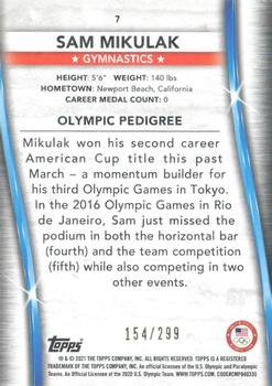 2021 Topps U.S. Olympic & Paralympic Team & Hopefuls - US Flag #7 Sam Mikulak Back