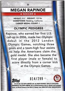 2021 Topps U.S. Olympic & Paralympic Team & Hopefuls - US Flag #33 Megan Rapinoe Back