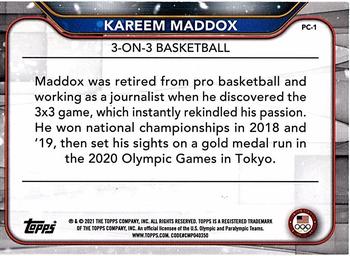 2021 Topps U.S. Olympic & Paralympic Team & Hopefuls - For Pride and Country #PC-1 Kareem Maddox Back
