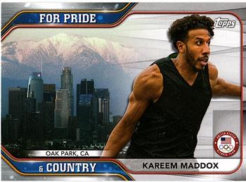 2021 Topps U.S. Olympic & Paralympic Team & Hopefuls - For Pride and Country #PC-1 Kareem Maddox Front