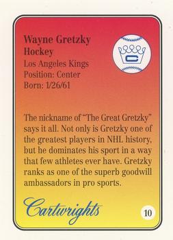 1992 Cartwrights Players Choice - Blue Foil #10 Wayne Gretzky Back