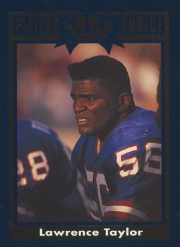 1992 Cartwrights Players Choice - Blue Foil #14 Lawrence Taylor Front