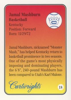 1992 Cartwrights Players Choice - Blue Foil #18 Jamal Mashburn Back