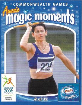 2006 Peters Commonwealth Games Aussie Magic Moments #2 Louise Currey Front