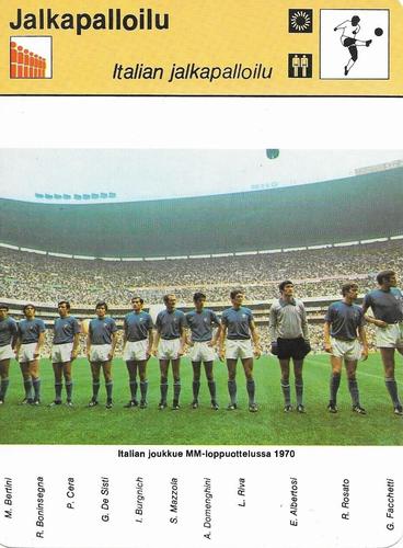 1977 Sportscaster Series 12 Finnish #12-273 Italialainen jalkapalloilu Front