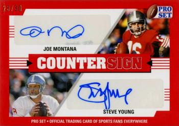 2021 Pro Set Sports - Countersign #CS-02 Joe Montana / Steve Young Front