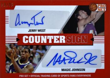 2021 Pro Set Sports - Countersign #CS-08 Jerry West / Magic Johnson Front