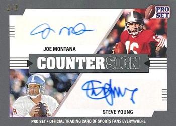 2021 Pro Set Sports - Countersign Silver #CS-02 Joe Montana / Steve Young Front