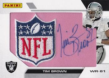 2014 Panini Father's Day - NFL Breast Cancer Awareness #TB Tim Brown Front
