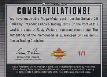 2021 President's Choice Solitaire 2.0 - Mega Metal #NNO Rusty Wallace Back