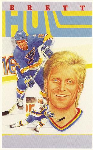 1991 Allan Kaye's Sports Cards News Magazine - Postcards 1991-92 (Portraits) #8 Brett Hull Front