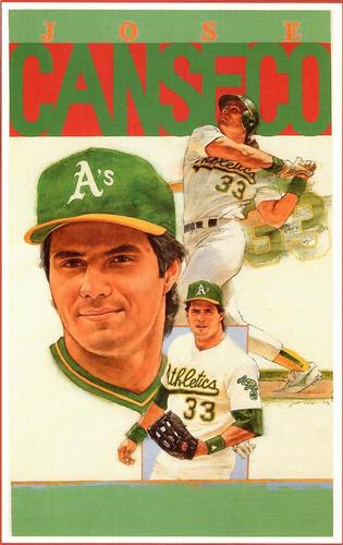 1991 Allan Kaye's Sports Cards News Magazine - Postcards 1991-92 (Portraits) #12 Jose Canseco Front