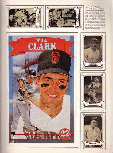 1991 Allan Kaye's Sports Cards News Magazine - Panels Postcards and Tobacco-Sized 1991-92 #46-50/3 Babe Ruth / Will Clark Front
