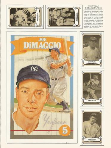 1991 Allan Kaye's Sports Cards News Magazine - Panels Postcards and Tobacco-Sized 1991-92 #46-50/4 Babe Ruth / Joe DiMaggio Front