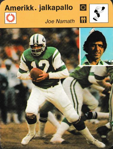 1978 Sportscaster Series 33 Finnish #33-782 Joe Namath Front